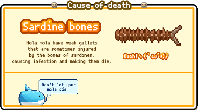 Cause of death: Sardine bones